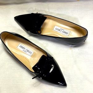 Jimmy Choo Genna Patent Leather Point Toe Flats 🥿 SIZE 35 Made In Italy